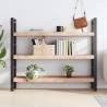 Untreated Solid Wood Oak Wall Shelf - Rustic Storage Solution