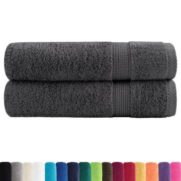 Premium Hand Towels SOLUND 2pcs Anthracite 50x100cm - 600gsm