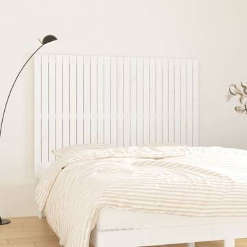 Elegant White Wall Headboard - Solid Pine Wood 159.5x3x110 cm