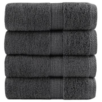 Premium Soap Towels SOLUND 4pcs Anthracite 30x30cm - Hipomarket