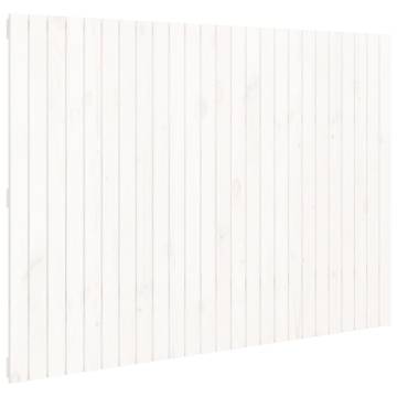 Elegant White Wall Headboard - Solid Pine Wood 159.5x3x110 cm