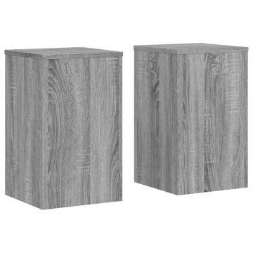 Plant Stands - 2 pcs Grey Sonoma | Stylish & Durable Design