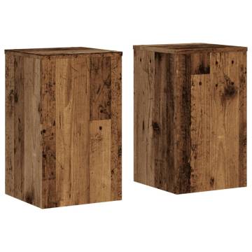 Plant Stands 2 pcs Old Wood | Durable & Stylish 30x30x50 cm