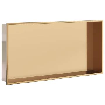 Shower Niche Brushed Gold - Stainless Steel | HipoMarket