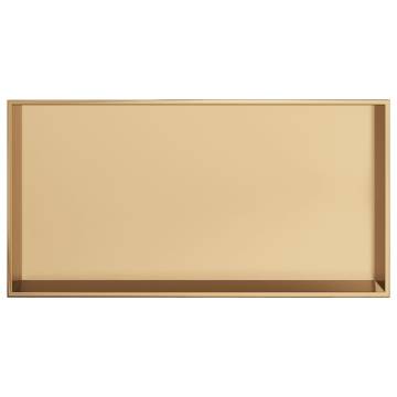 Shower Niche Brushed Gold - Stainless Steel | HipoMarket