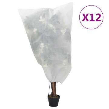 Plant Fleece Covers with Drawstring - 12 pcs | Hipomarket UK