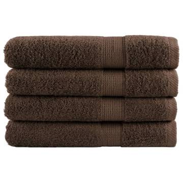 Premium SOLUND Towels 4pcs Brown | 100x200cm | 600gsm