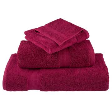 Premium Hand Towels SOLUND 4pcs Bordeaux 50x100cm - Soft & Durable