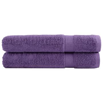 Premium SOLUND Sauna Towels - 2 pcs Purple 80x200 cm