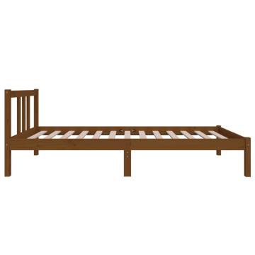 Honey Brown Solid Wood Bed Frame 75x190 cm - Small Single