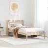  Bed Frame with Headboard 100x200 cm Solid Wood Pine Colour natural Size 100 x 200 cm 