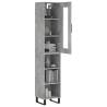 Stylish Highboard in Concrete Grey - 34.5x34x180 cm