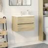  Sink Cabinet Sonoma Oak 60x38.5x45 cm Engineered Wood Colour sonoma oak Size 60 x 38.5 x 45 cm Number of 1 Number of Pieces 