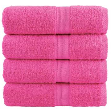 Premium Soap Towels SOLUND - 4 pcs Pink 30x30 cm 600 gsm