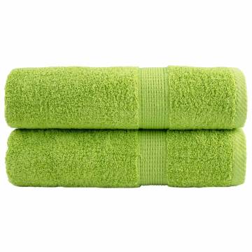 Premium SOLUND Shower Towels 2 pcs Apple Green 70x140 cm