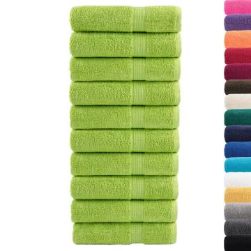 Premium Shower Towels SOLUND 10 pcs - Apple Green 70x140 cm