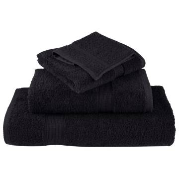 12 Piece Premium Towel Set SOLUND Black - 600 gsm Quality