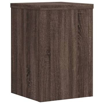 Plant Stands 2 pcs Brown Oak - Durable Engineered Wood