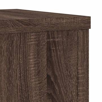 Plant Stands 2 pcs Brown Oak - Durable Engineered Wood