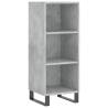 Stylish Highboard in Concrete Grey - 34.5x34x180 cm