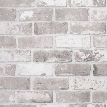 3D Brick Pattern Grey Wallpaper | Enhance Your Home Decor