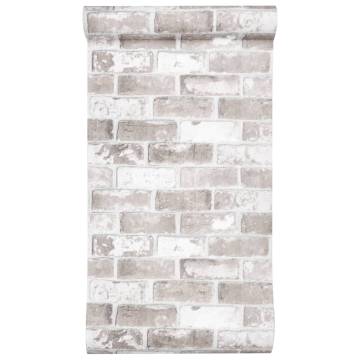 3D Brick Pattern Grey Wallpaper | Enhance Your Home Decor