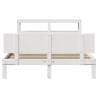 White Bed Frame with Headboard - 120x200 cm Solid Pine Wood