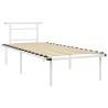 Elegant White Metal Bed Frame 90x200 cm - Hipo Market