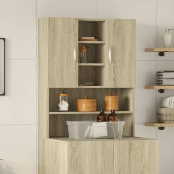 Washing Machine Cabinet Sonoma Oak - 70.5x24x90 cm