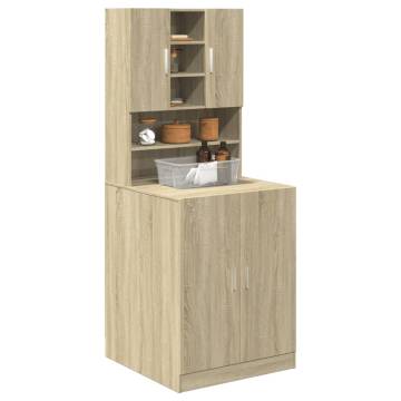 Washing Machine Cabinet Sonoma Oak - 70.5x24x90 cm