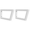 Shelf Brackets for Washbasin - 2 pcs White Trapezium Steel