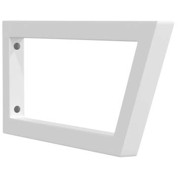 Shelf Brackets for Washbasin - 2 pcs White Trapezium Steel