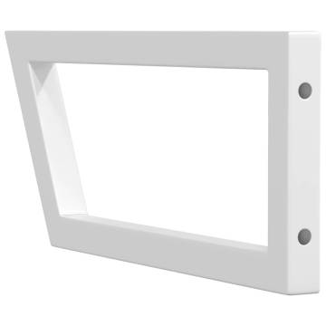 Shelf Brackets for Washbasin - 2 pcs White Trapezium Steel