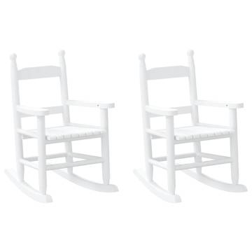 Comfortable Wooden Rocking Chairs for Children - 2 pcs Set