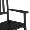 Comfortable Rocking Chairs Set with Foldable Table - Black Wood