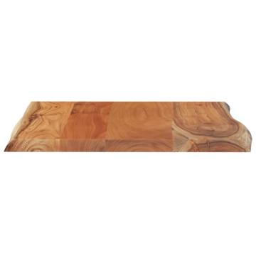 Solid Acacia Live Edge Side Table 40x40x2.5 cm | HipoMarket