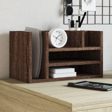 Desk Organiser Brown Oak | Compact & Durable Storage