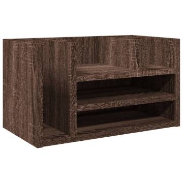 Desk Organiser Brown Oak | Compact & Durable Storage