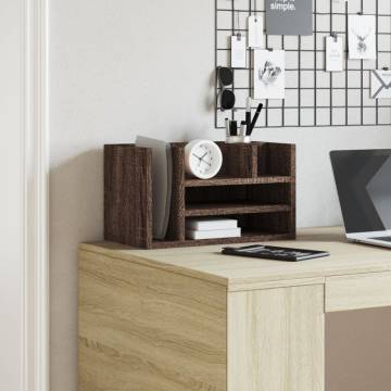 Desk Organiser Brown Oak | Compact & Durable Storage