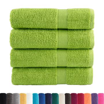 Premium Hand Towels SOLUND - 4 pcs Apple Green 50x100 cm