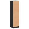 Elegant Highboard with Glass Doors - Black 35x37x142 cm