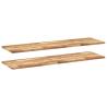 Floating Shelves 2 pcs | Solid Acacia Wood | 160x40 cm