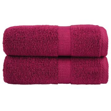 Premium Guest Towels SOLUND Bordeaux 2pcs 30x50cm 600gsm