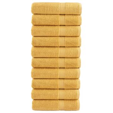 Premium SOLUND Shower Towels - 10pcs Gold 70x140cm 600gsm