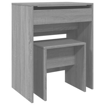 Dressing Table and Stool Grey Sonoma - Stylish & Durable