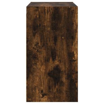 Elegant Wall Cabinet with Glass Doors in Smoked Oak - 68x37x68.5 cm