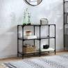  Console Table with Black Glass Top 98x30x81 cm Steel Colour black Size 98 x 30 x 81 cm Quantity in Package 1 