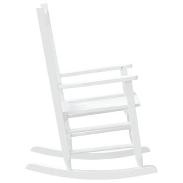 Comfortable White Rocking Chair for Kids - Durable Poplar Wood