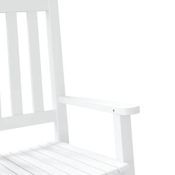 Comfortable White Rocking Chair for Kids - Durable Poplar Wood