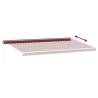 Manual Retractable Awning with LED - Burgundy 600x350 cm